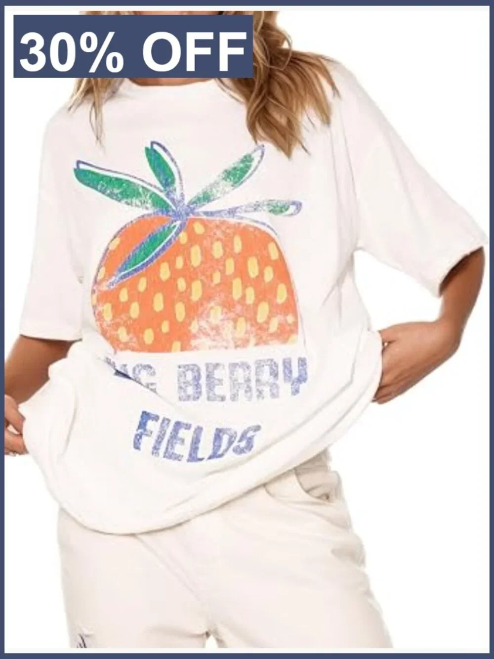 Oversized Vintage Graphic T-Shirt - 100% Cotton, Crew Neck, Pull On